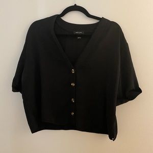 Black button blouse
